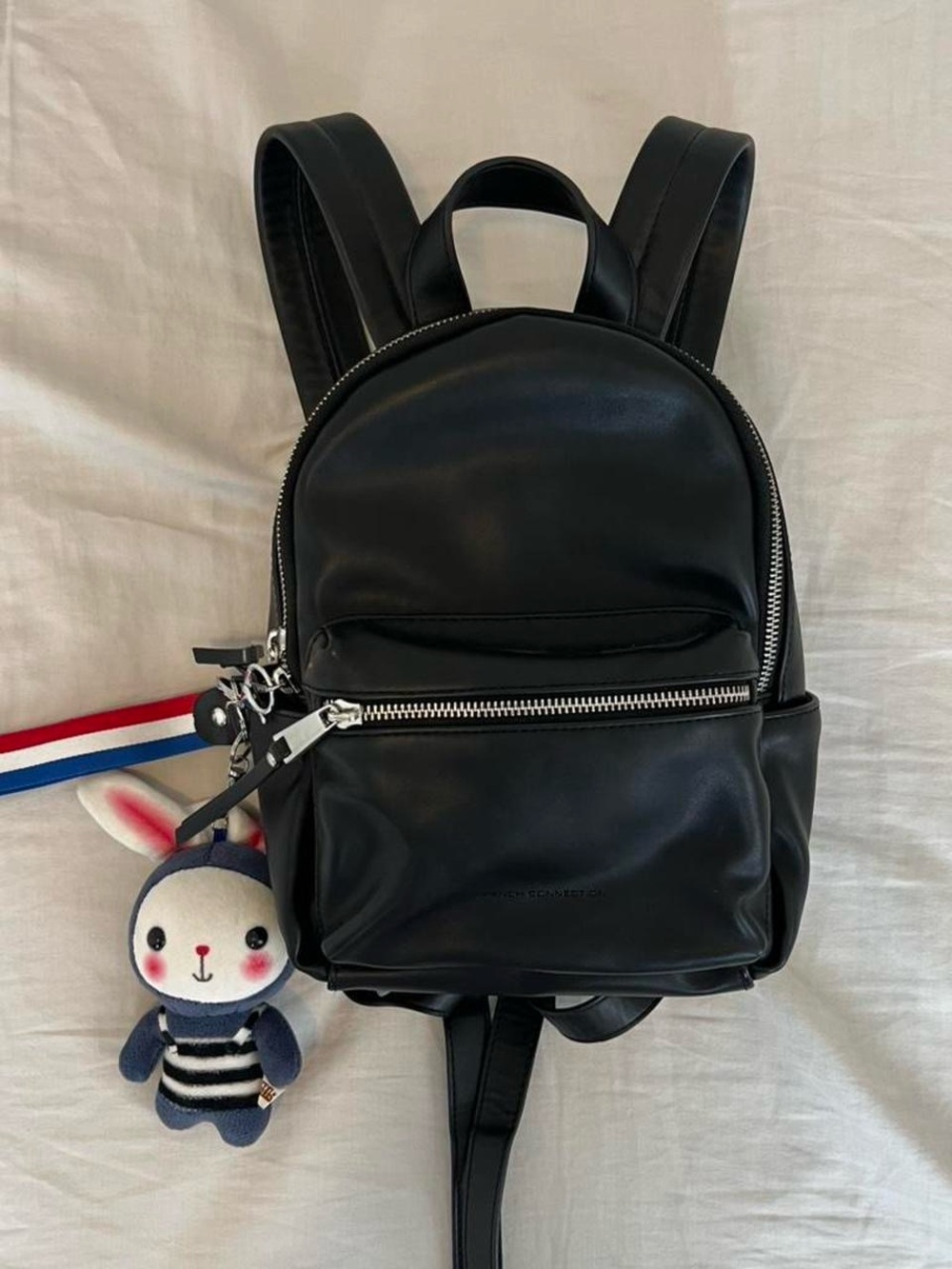 Black Leather Mini Backpack for Women & kids